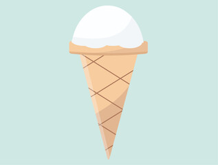 バニラアイスクリーム。ソフトクリーム。ミルク。ベクターイラスト