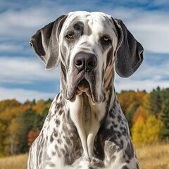 Great Dane dog cinematic background - obrazy, fototapety, plakaty