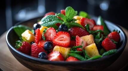 fruit salad with strawberries