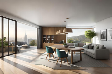  "Contemporary Haven: Modern Living Room Retreat"