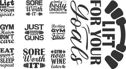 Free GYM Quotes SVG BUndle 