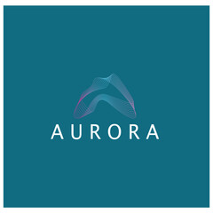 aurora logo design icon illustration vector template