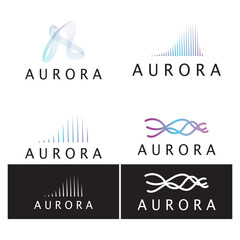 aurora logo design icon illustration vector template