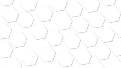 Abstract white hexagon background. Hexagon concept design abstract technology background. hexagon pattern. Seamless background. Abstract honeycomb background in grey color. Vector illustration.