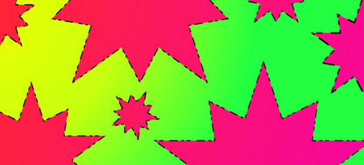 GREEN BACKGROUND WITH MAGENTA STARS