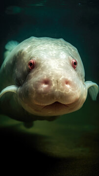 Blobfish fish underwater lush nature por generative ai