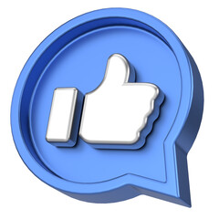 Obraz premium Like icon. Like button. 3D illustration.