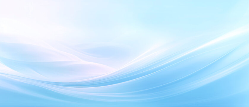 Abstract blue background with waves and curves. 21 to 9 aspect ratio. Generative AI