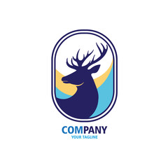 design logo deer vector illustration