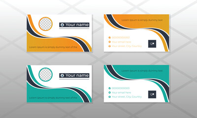Clean ,finest and stylish business card design with organic shape.
