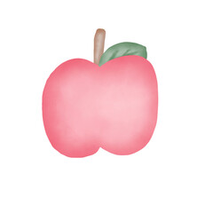 red apple isolated on white