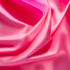 Obraz premium 3D Wave Bright Powder Pink color Gradient Silk Fabric AI generated