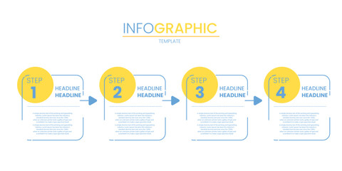 vector Business Infographic design template , Process timeline chart , number options
