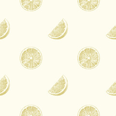 pattern with slices of lemon