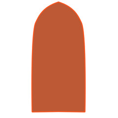 Islamic shape Window Frame in retro boho color