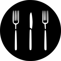 fork and knife icon vector, solid illustration, pictogram isolate on gray