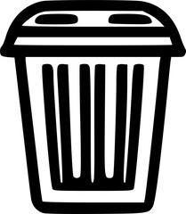 rubbish bin line simple icon, outline vector sign, linear manner pictogram isolate on white. Delete symbol, logo illustration. Editable stroke. pixel perfect vector artwork