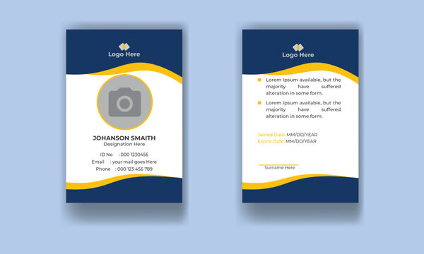 Corporate id card template