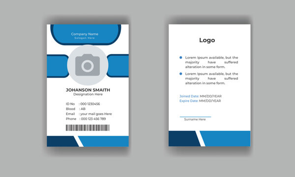 
Modern Identity Card With Gradient Blue Navy Abstract Liquid
