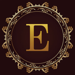 Vector creative E letter logo design template