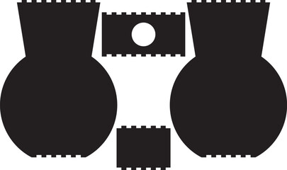 Wooden vase for flowers. Laser cut file. Constructor. 3mm