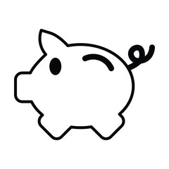 piggy bank icon, piggy vector, bank illustration