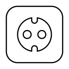 socket icon, plug vector, electric illustration