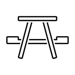 camping table icon, camping vector, table illustration