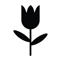 tulip icon, flower vector, wedding illustration