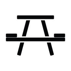 camping table icon, camping vector, table illustration