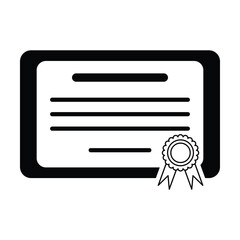 certificate icon, award vector, winner illustration