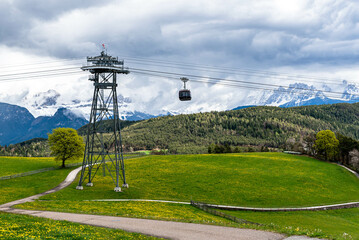 A moving gondola from Bolzano