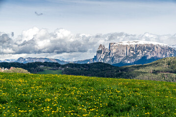impressive view of the vajolet peaks