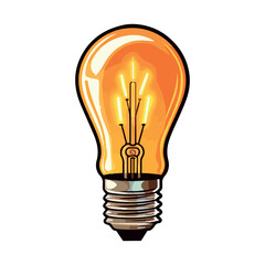 Light bulb illustration. isolated background Vector