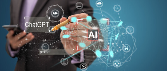 AI (Artificial Intelligence) concept. High