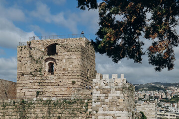 Roman ruins in the Lebanese ancient city of Byblos.