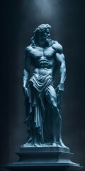 Fototapeta na wymiar Statue of Greek God, Greek God Pose Scultpure