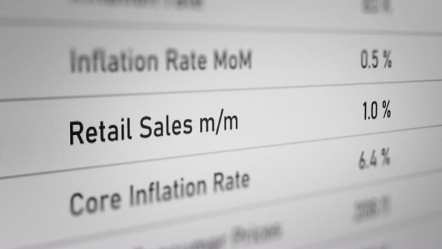 Animated Number of Retail Sales.  Fictitious Data Created Exclusively for This Concept Footage

