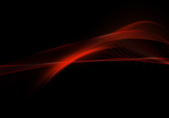 Abstract background waves. Red and black abstract background for wallpaper oder business card