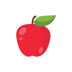 Red Apple Illustration On White Background