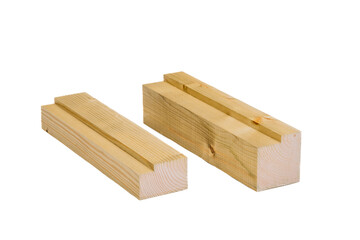 milled wooden slats, in various sizes