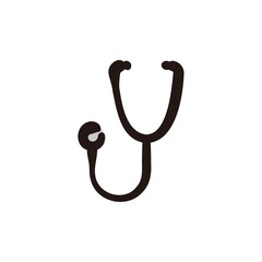 Stethoscope - Infectious disease and medical icon/illustration (Hand-drawn line, colored version)