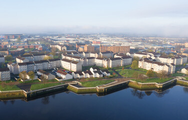 Council houses in poor estate with high populations and many social welfare issues