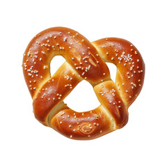 Soft pretzel isolated on transparent or white background, png - obrazy, fototapety, plakaty
