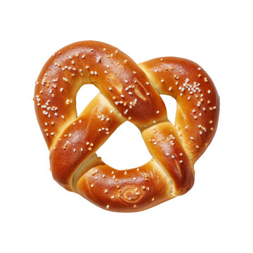 Soft pretzel isolated on transparent or white background, png