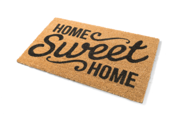 Transparent PNG Isolated Home Sweet Home Door Welcome Mat.