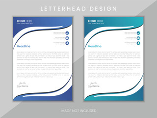  Modern business and corporate letterhead template design.