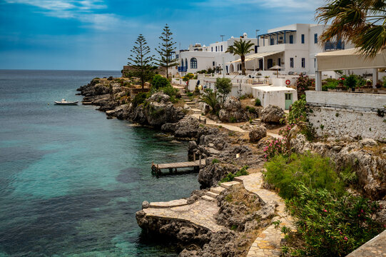 Romantic bay with turqoise water near Avlemonas on the island of Kythira in Greece