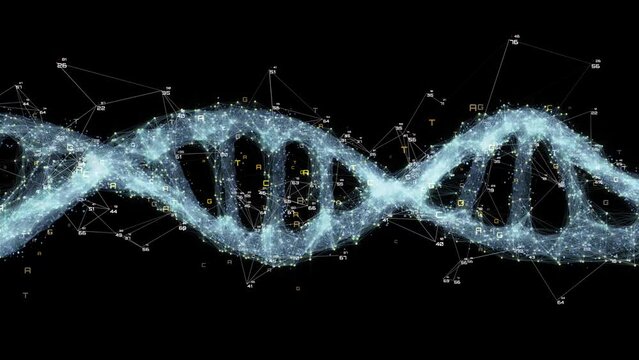 Futuristic DNA Closeup Abstract Animation 4K 