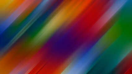 Diagonal multicolored lines, abstract blurred background.